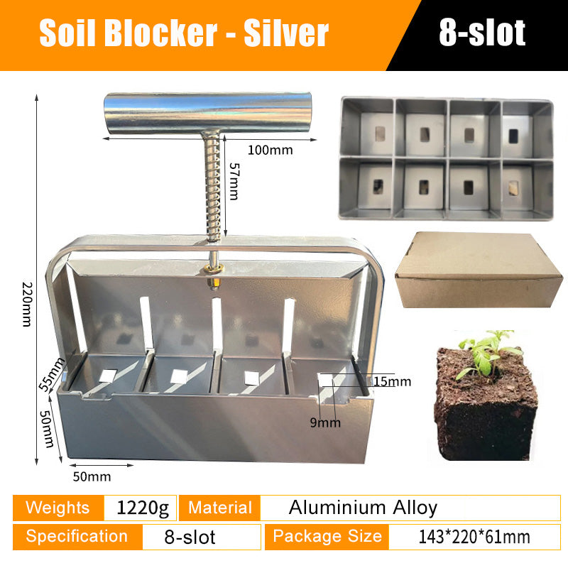 Soil Blocker, 4/8-slot, hand held