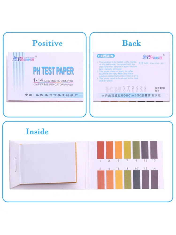 Simplified PH Test Strips