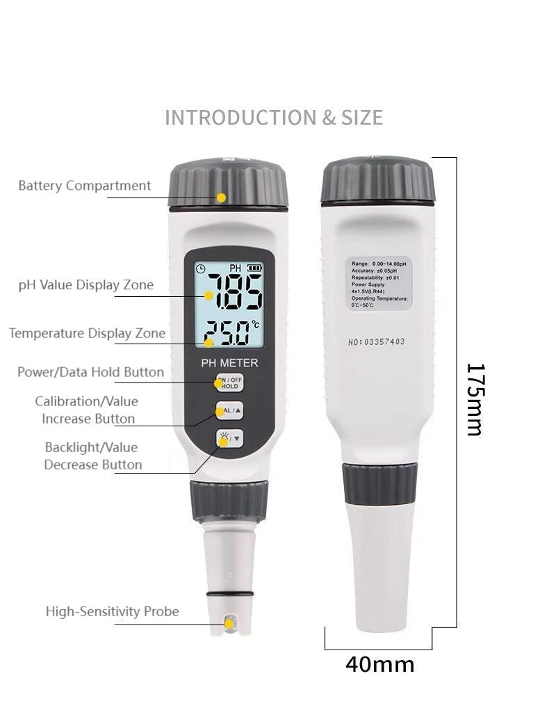 Portable pH Tester, Water Meter