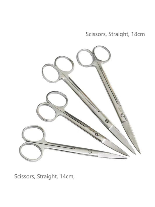 Straight Lab Scissors, 14cm/18cm