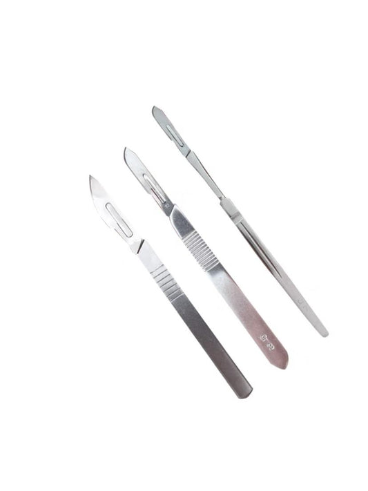 Scalpels and Blades, Disposable, #3 handle(12.5cm) + #10/#11 blade