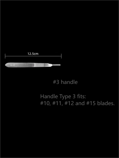 Scalpels and Blades, Disposable, #3 handle(12.5cm) + #10/#11 blade